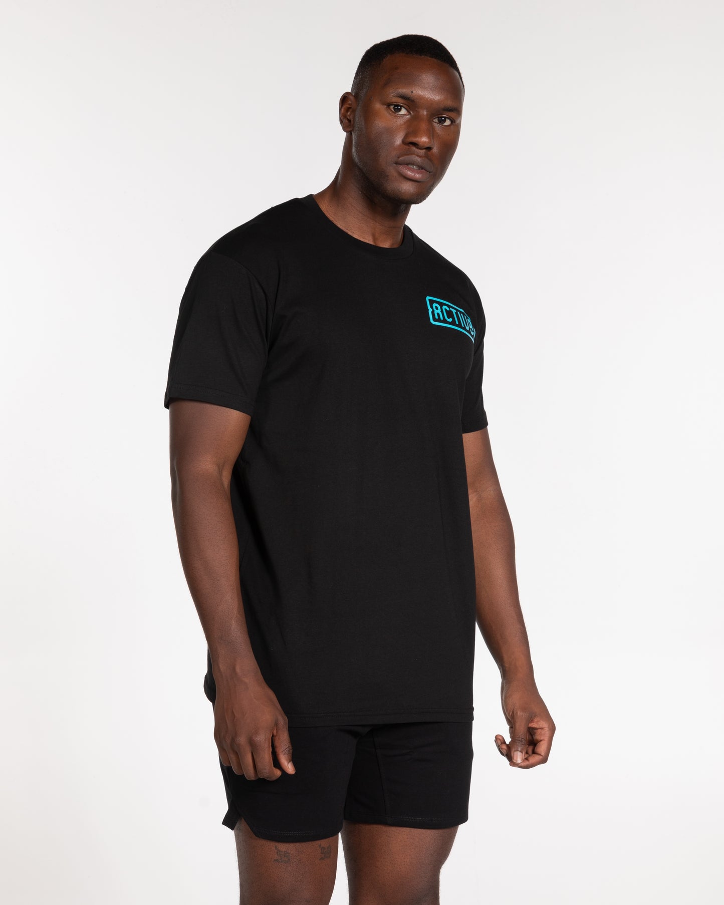 The Logo Oversized Tee - Black/Teal
