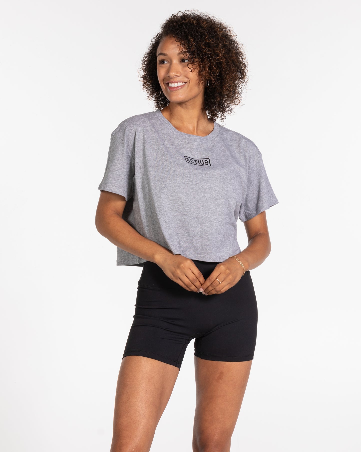 The Core Crop Tee - Heather