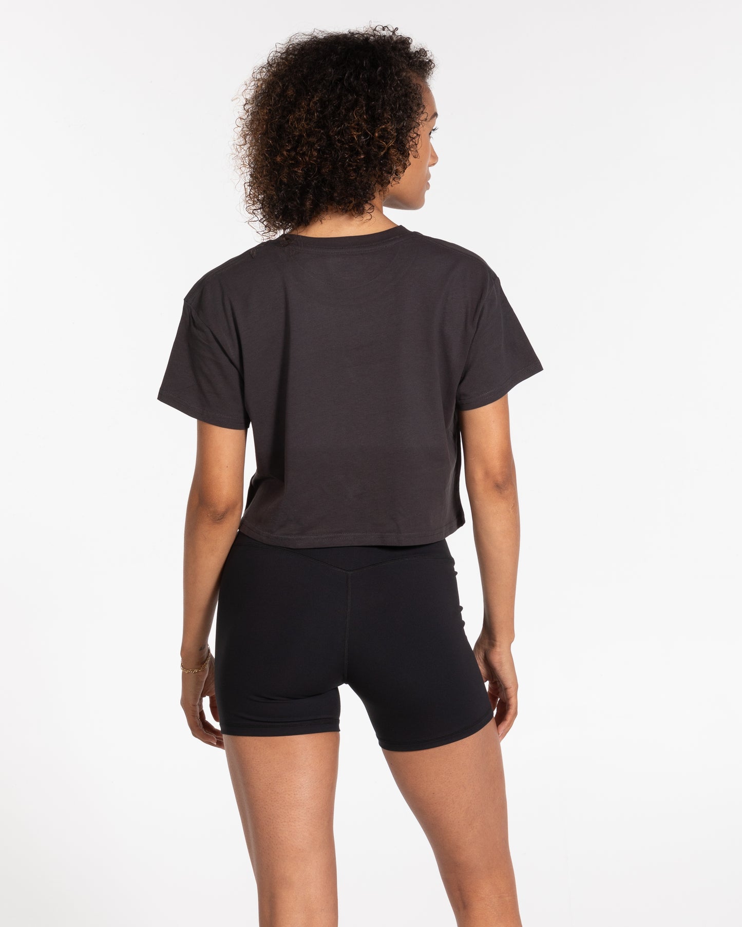 The Core Crop Tee - Charcoal