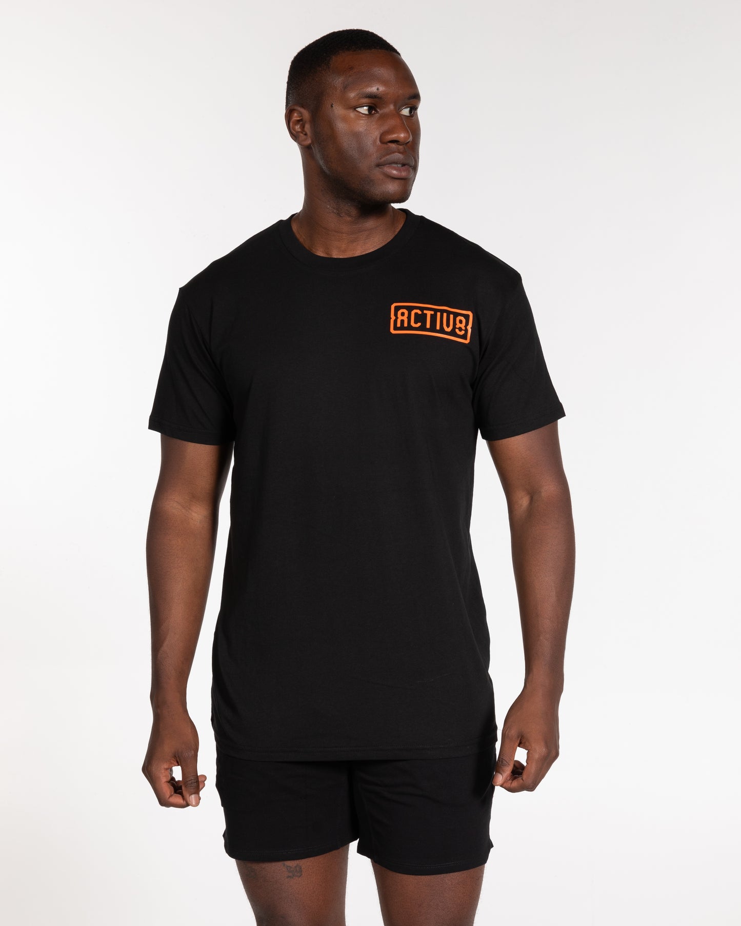 The Logo Oversized Tee - Black/Orange