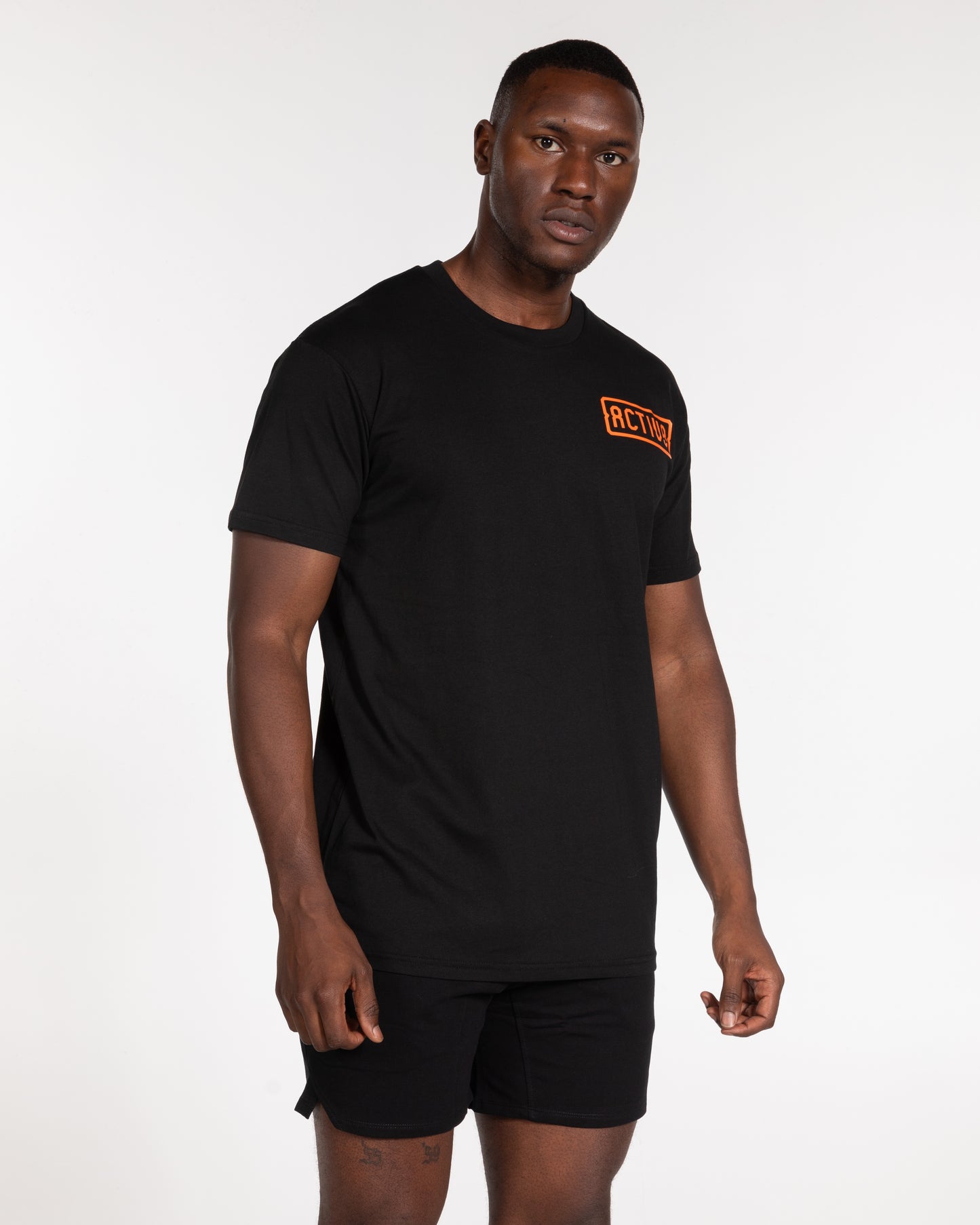 The Logo Oversized Tee - Black/Orange