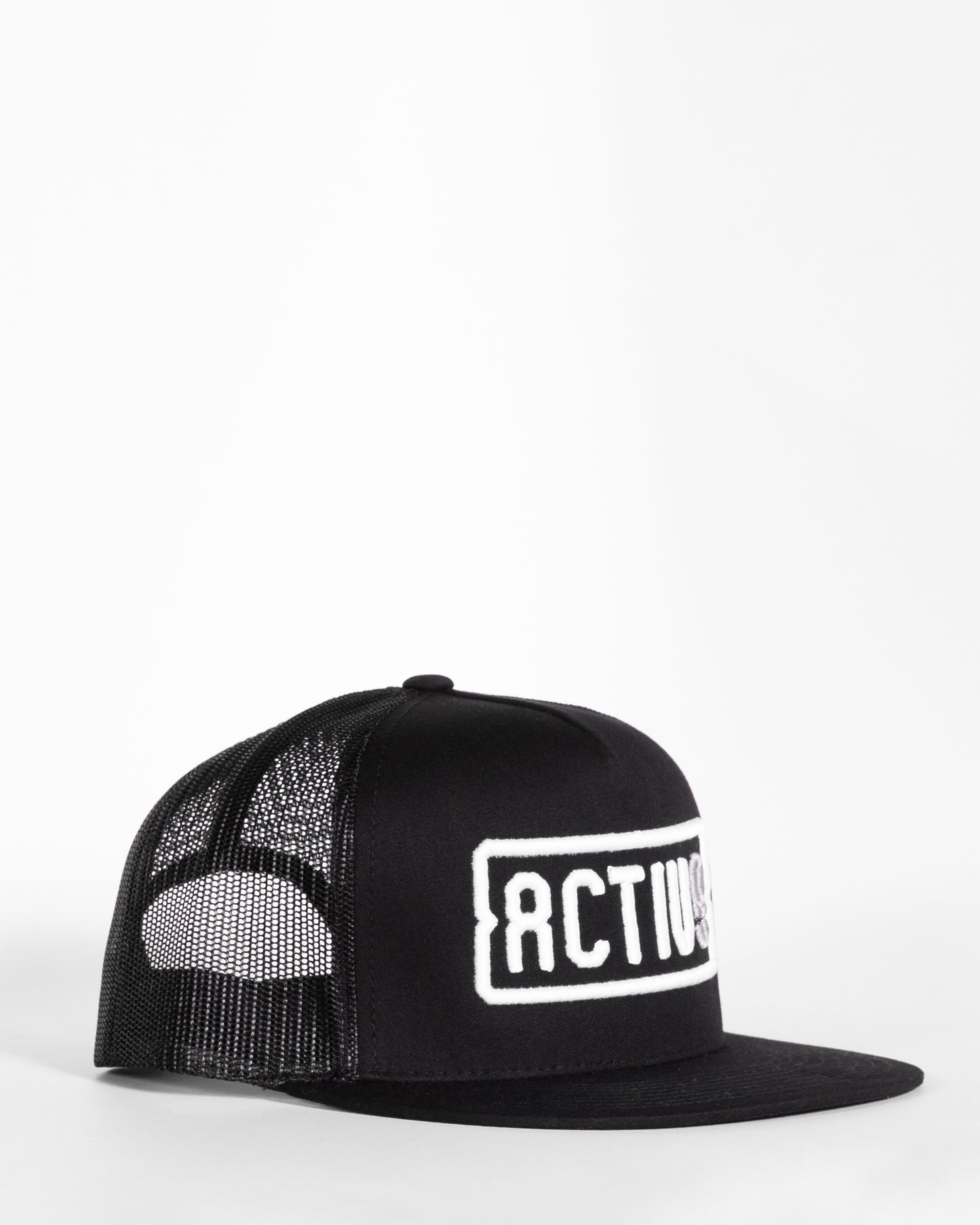 Black Flat Brim Hat - Activ8 Logo